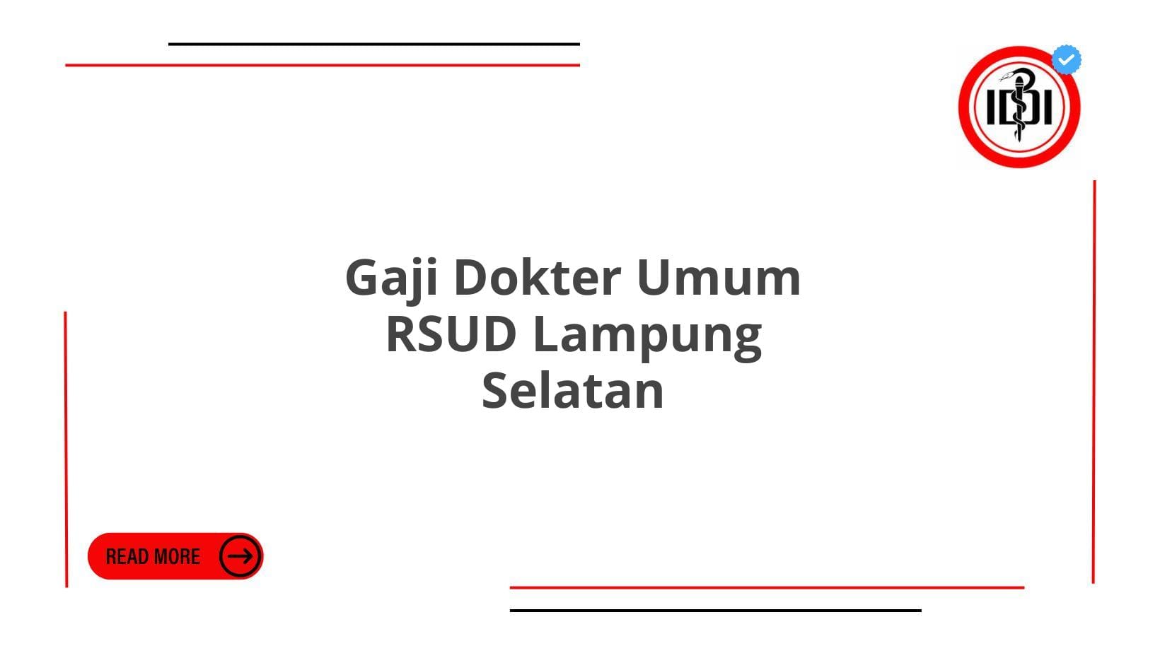 Gaji Dokter Umum RSUD Lampung Selatan