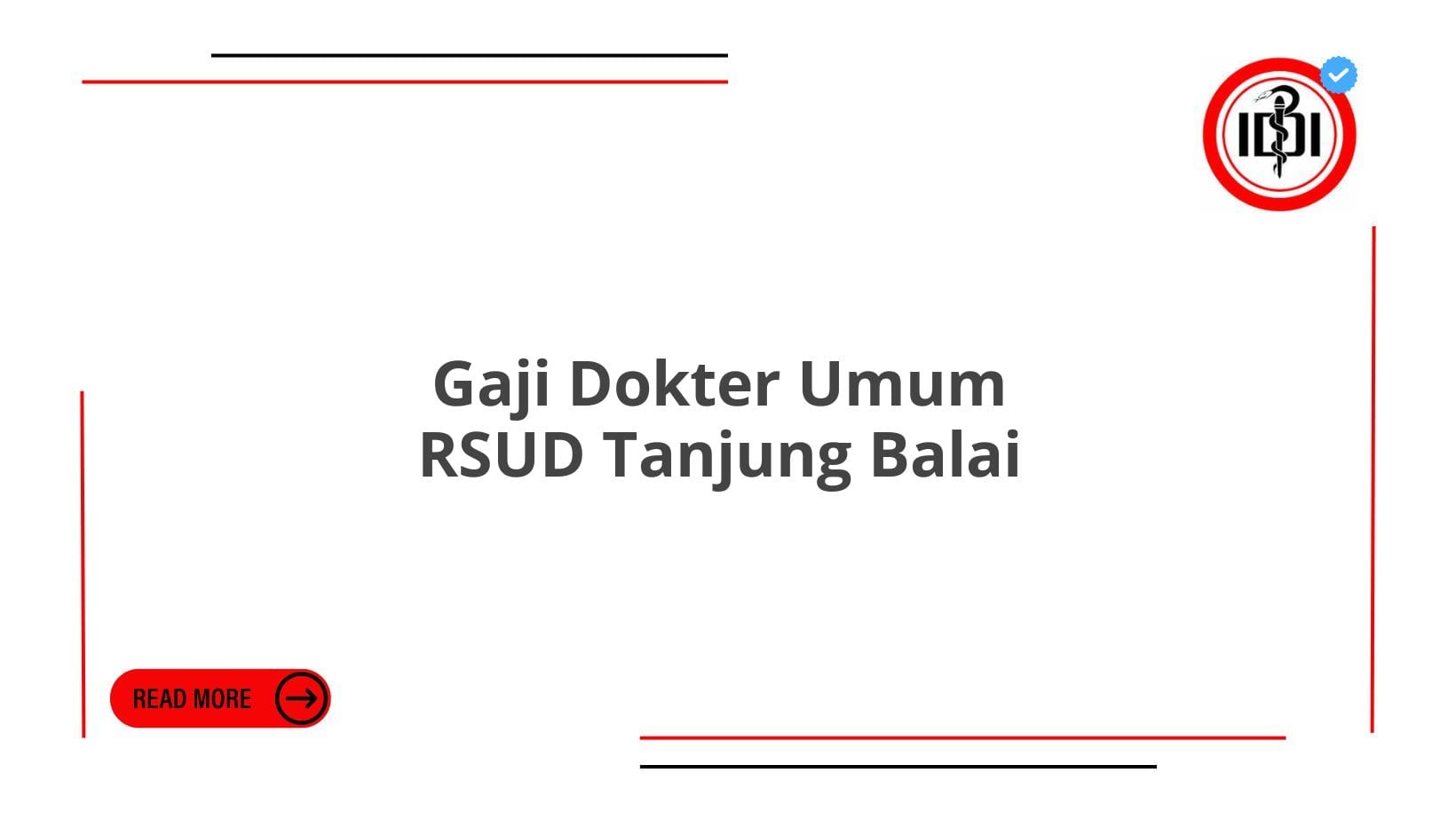 Gaji Dokter Umum RSUD Tanjung Balai