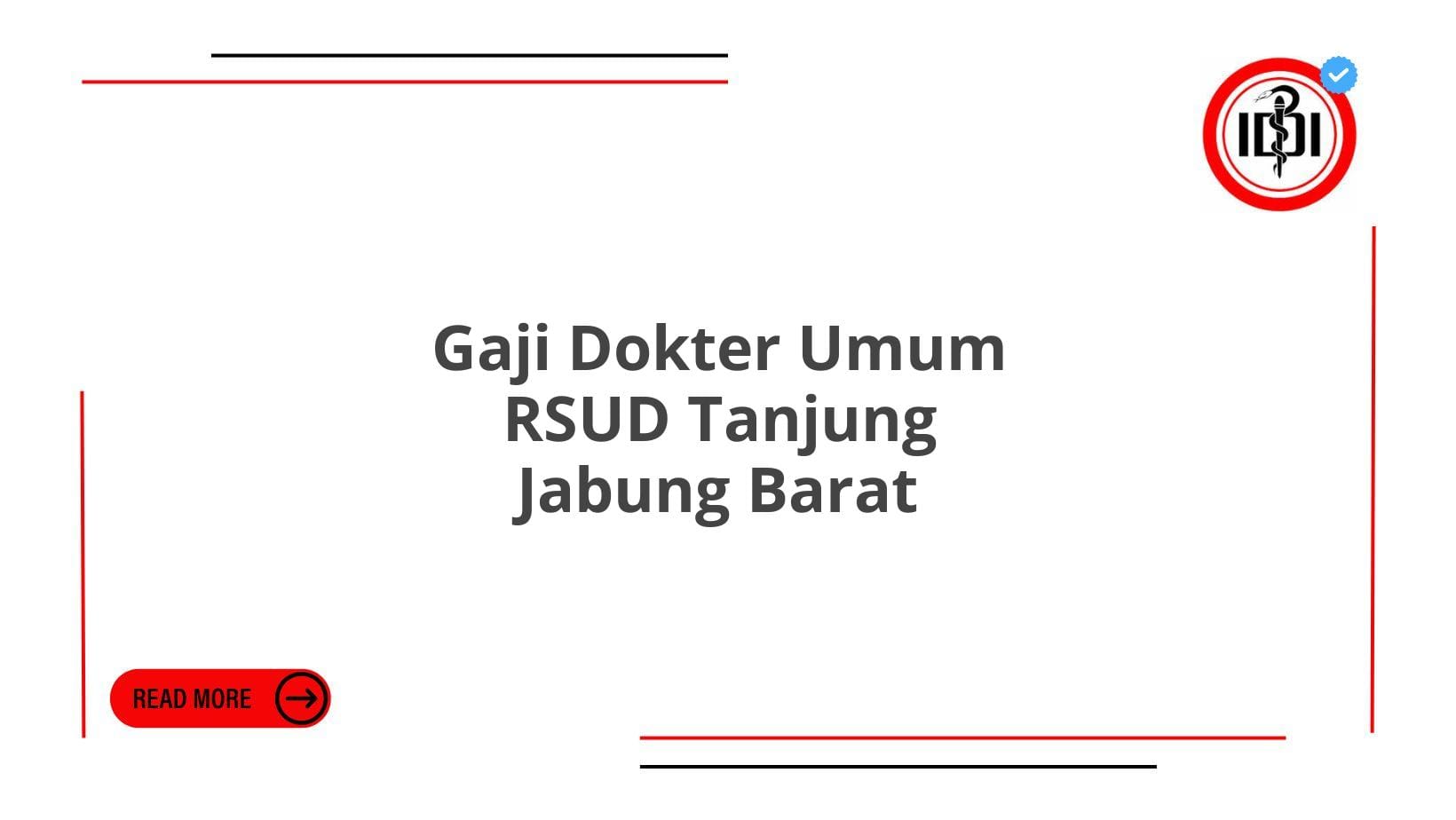 Gaji Dokter Umum RSUD Tanjung Jabung Barat