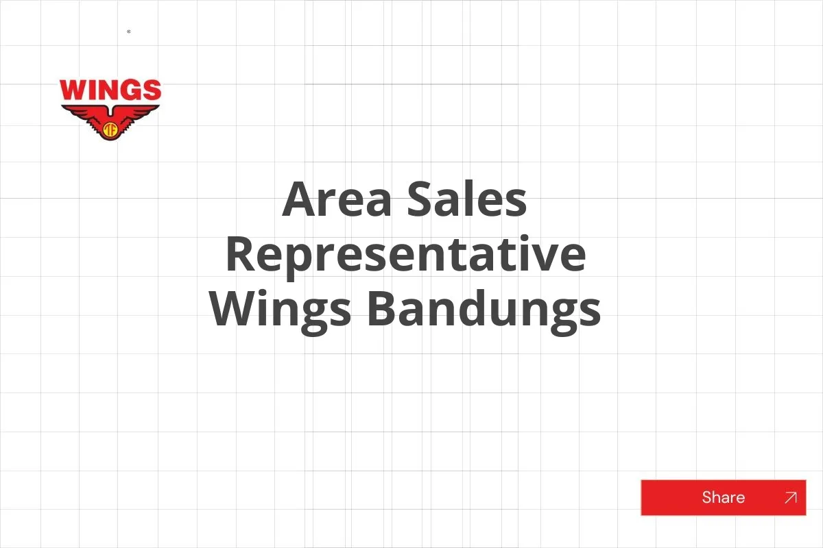 Area Sales Representative Wings Bandungs