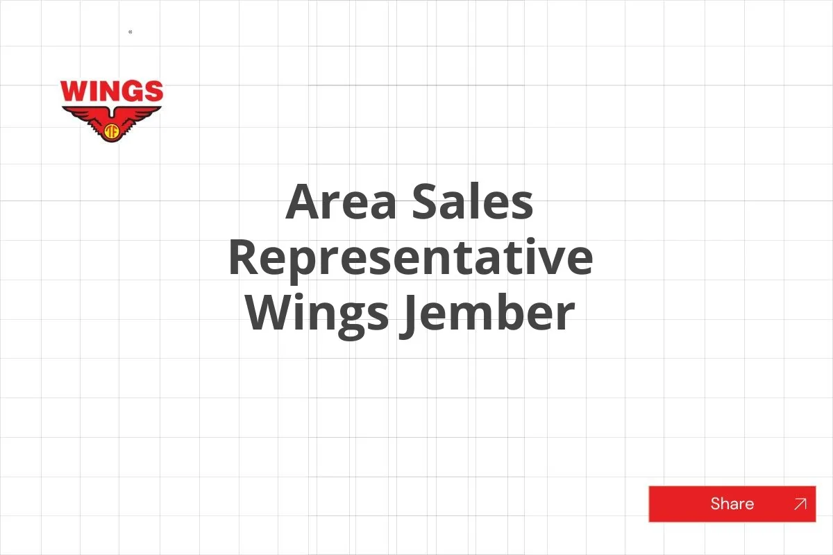 Area Sales Representative Wings Jember