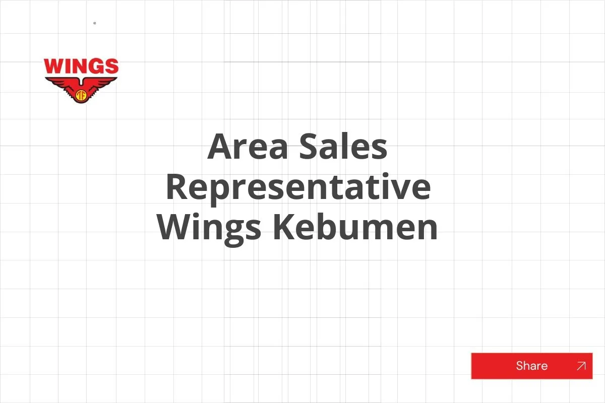 Area Sales Representative Wings Kebumen