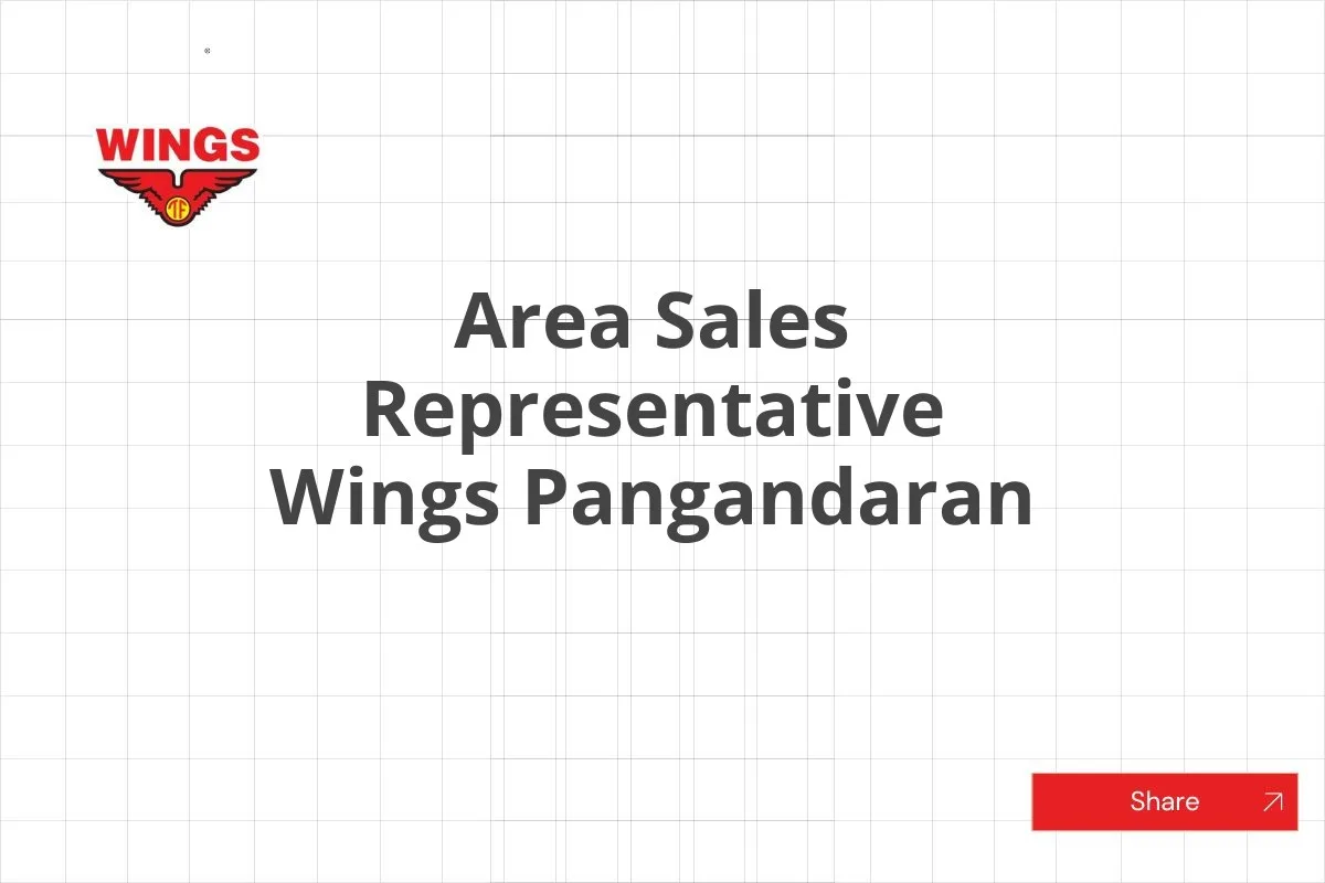 Area Sales Representative Wings Pangandaran