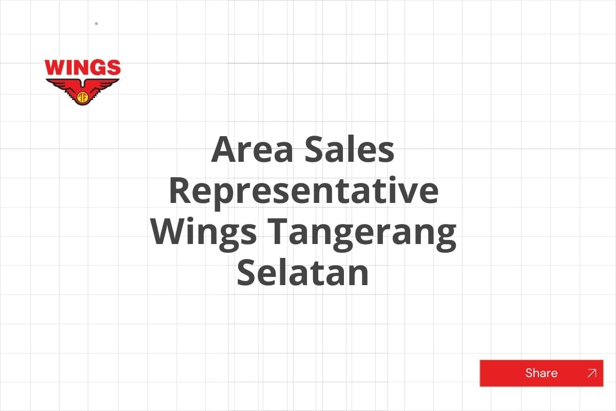 Area Sales Representative Wings Tangerang Selatan