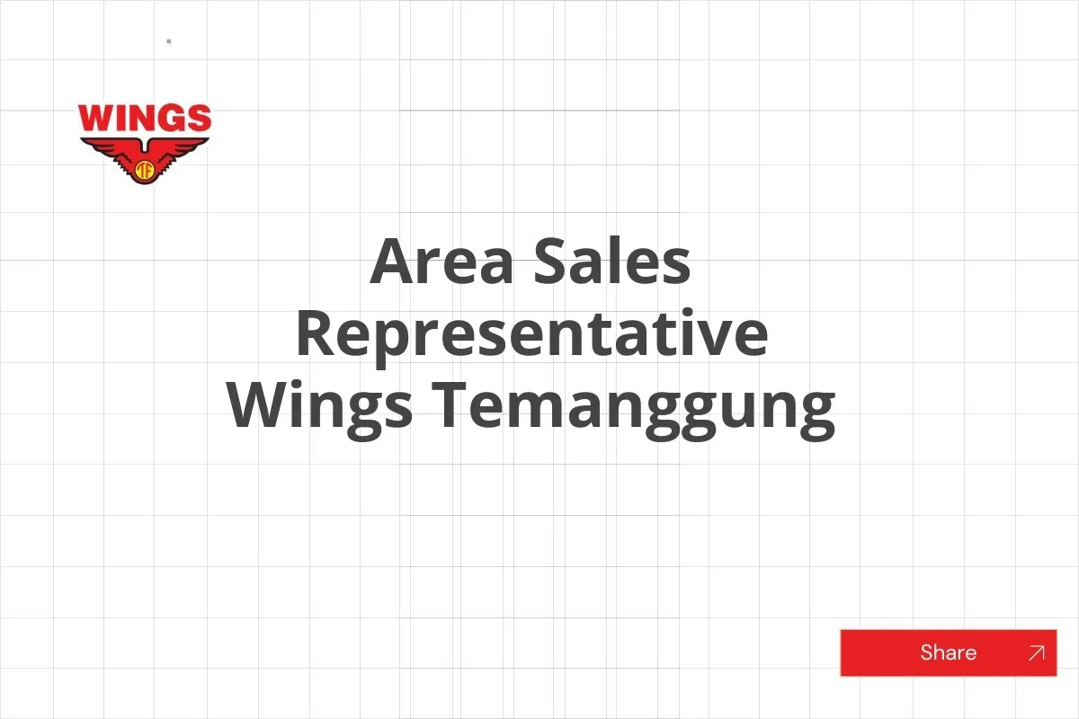 Area Sales Representative Wings Temanggung