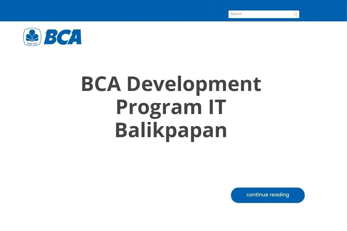 BCA Development Program IT Balikpapan