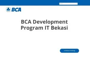 BCA Development Program IT Bekasi
