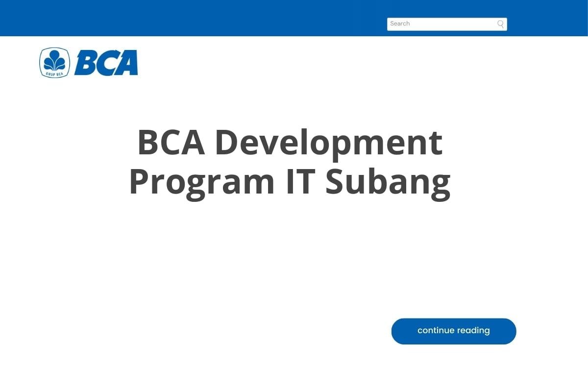 BCA Development Program IT Subang