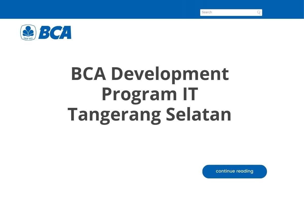 BCA Development Program IT Tangerang Selatan