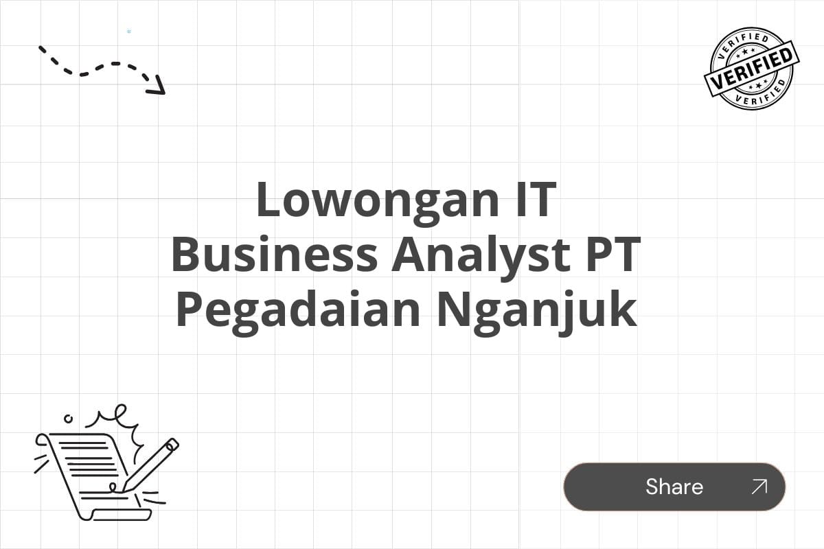 Lowongan IT Business Analyst PT Pegadaian Nganjuk