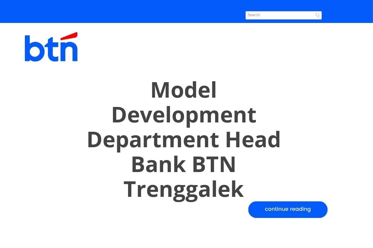Model Development Department Head Bank BTN Trenggalek